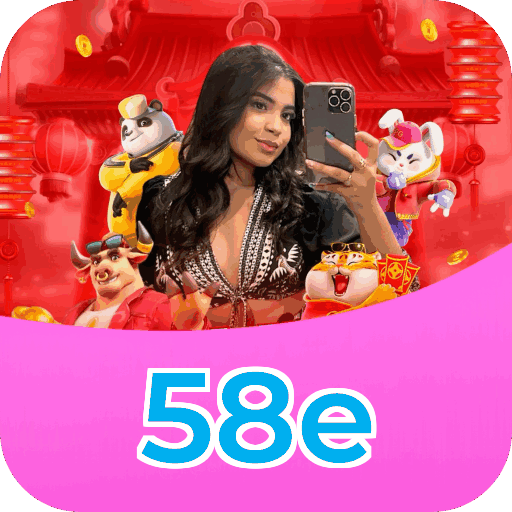 Interface do aplicativo 58e mostrando jogos disponíveis no iOS e Android